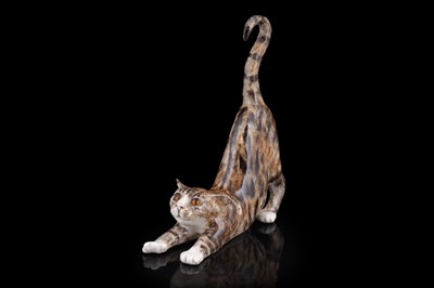 Lot 279 - A Winstanley ceramic model of a stretching cat
