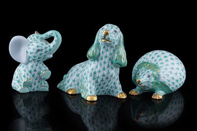 Lot 305 - Three Herend porcelain figures