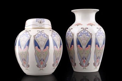 Lot 264 - Liberty London for Masons: an ‘Ianthe’ pattern ginger jar; and a similar vase