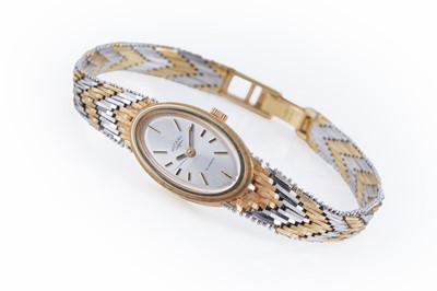 Lot 301 - A lady's 9ct white and yellow gold Rotary wristwatch