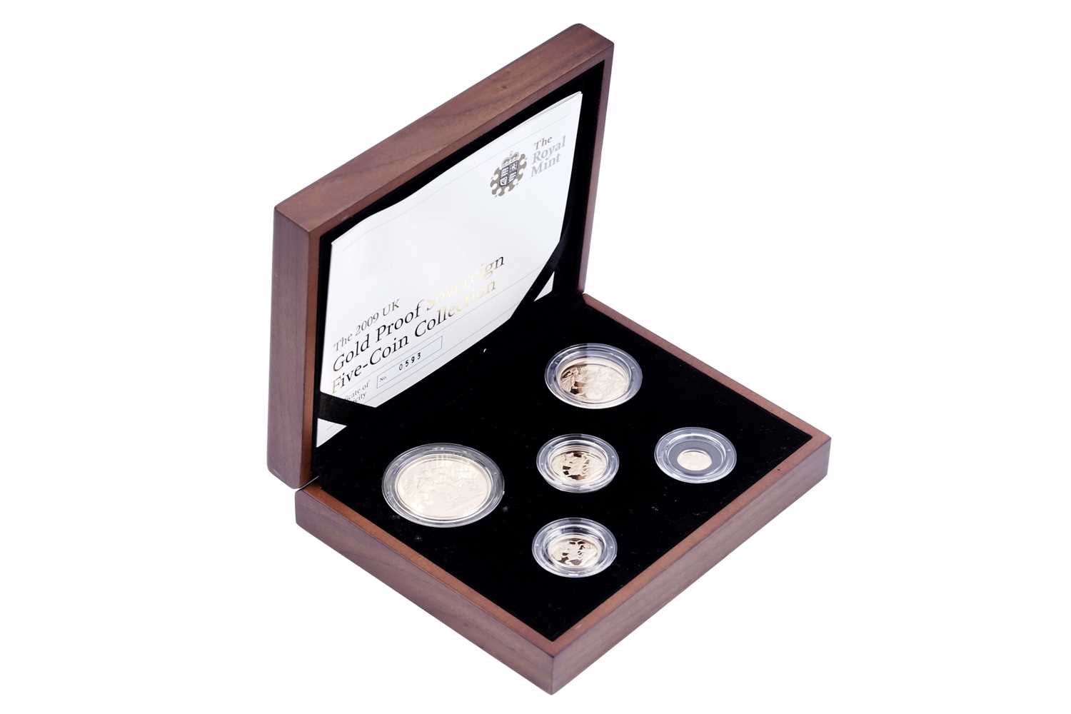 Lot 71 - Royal Mint Queen Elizabeth II 22ct gold Proof Sovereign Five-Coin Collection
