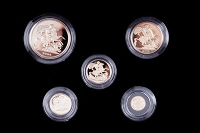 Lot 71 - Royal Mint Queen Elizabeth II 22ct gold Proof Sovereign Five-Coin Collection