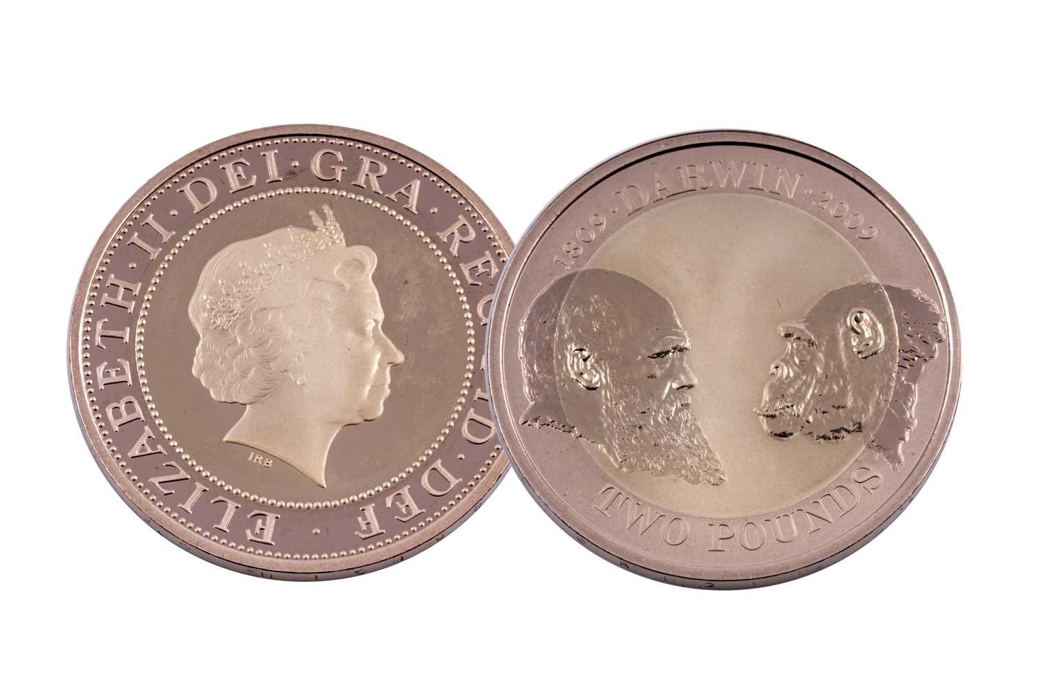 Lot 72 - Royal Mint Queen Elizabeth II Charles Darwin Two-Pound Gold Proof Coin
