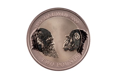 Lot 72 - Royal Mint Queen Elizabeth II Charles Darwin Two-Pound Gold Proof Coin