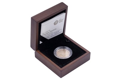Lot 72 - Royal Mint Queen Elizabeth II Charles Darwin Two-Pound Gold Proof Coin