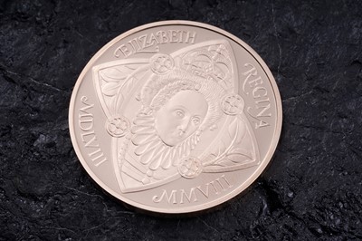 Lot 73 - Royal Mint Queen Elizabeth II 22ct gold Queen Elizabeth I Five-Pound Gold Proof Coin