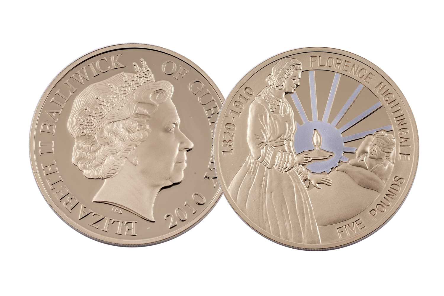 Lot 75 - Westminster Queen Elizabeth II 22ct gold 100 Year Anniversary of Florence Nightingale Proof Crown