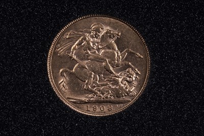 Lot 77 - Westminster Edward VII 22ct gold Set of Nine Sovereigns