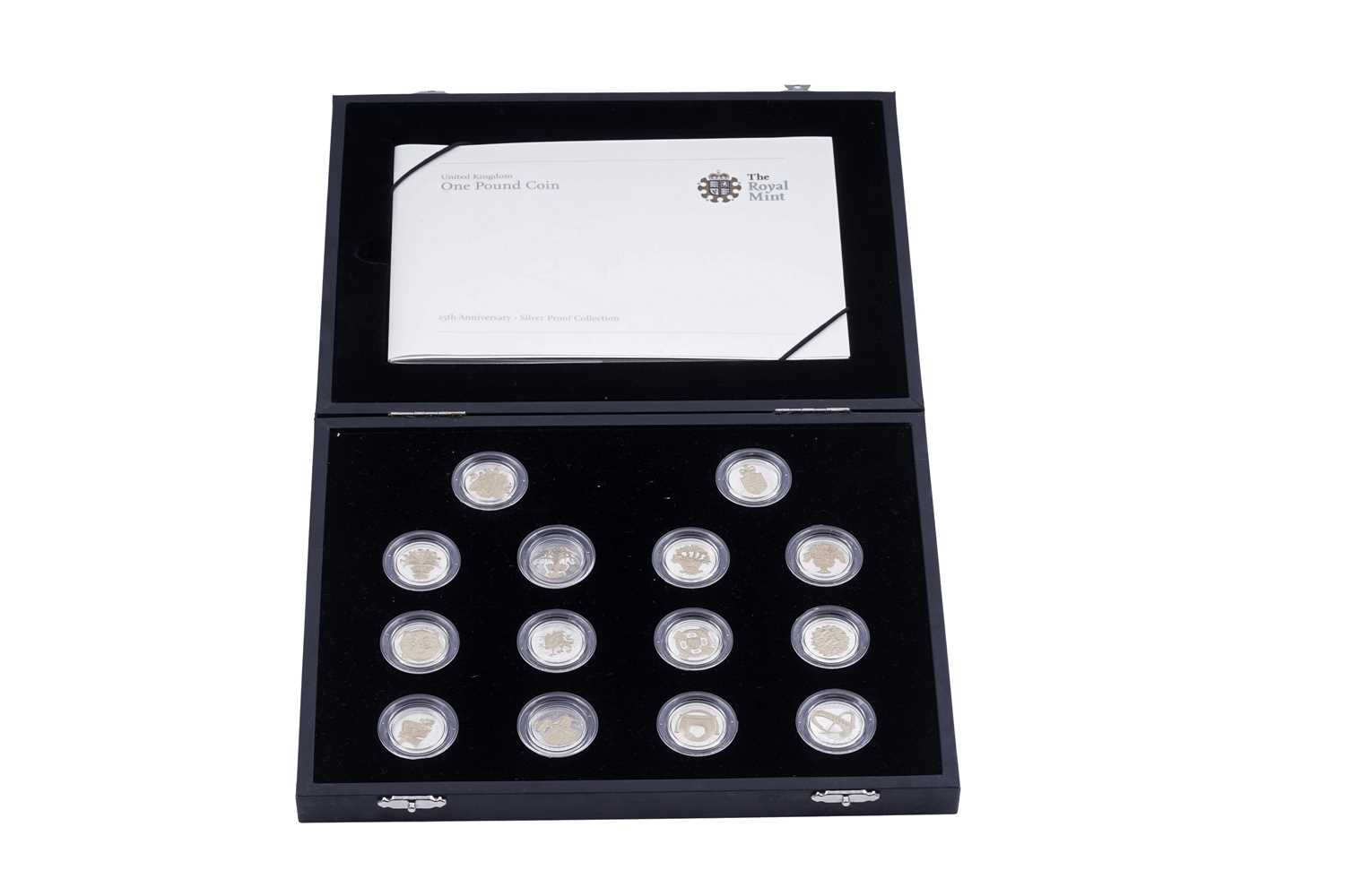 Lot 79 - Royal Mint Queen Elizabeth II silver One-Pound Coin 25th Anniversary Proof Collection
