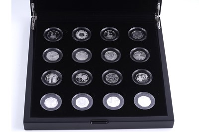 Lot 85 - Royal Mint Queen Elizabeth II silver Fifty-Pence Proof Collection 40th Anniversary