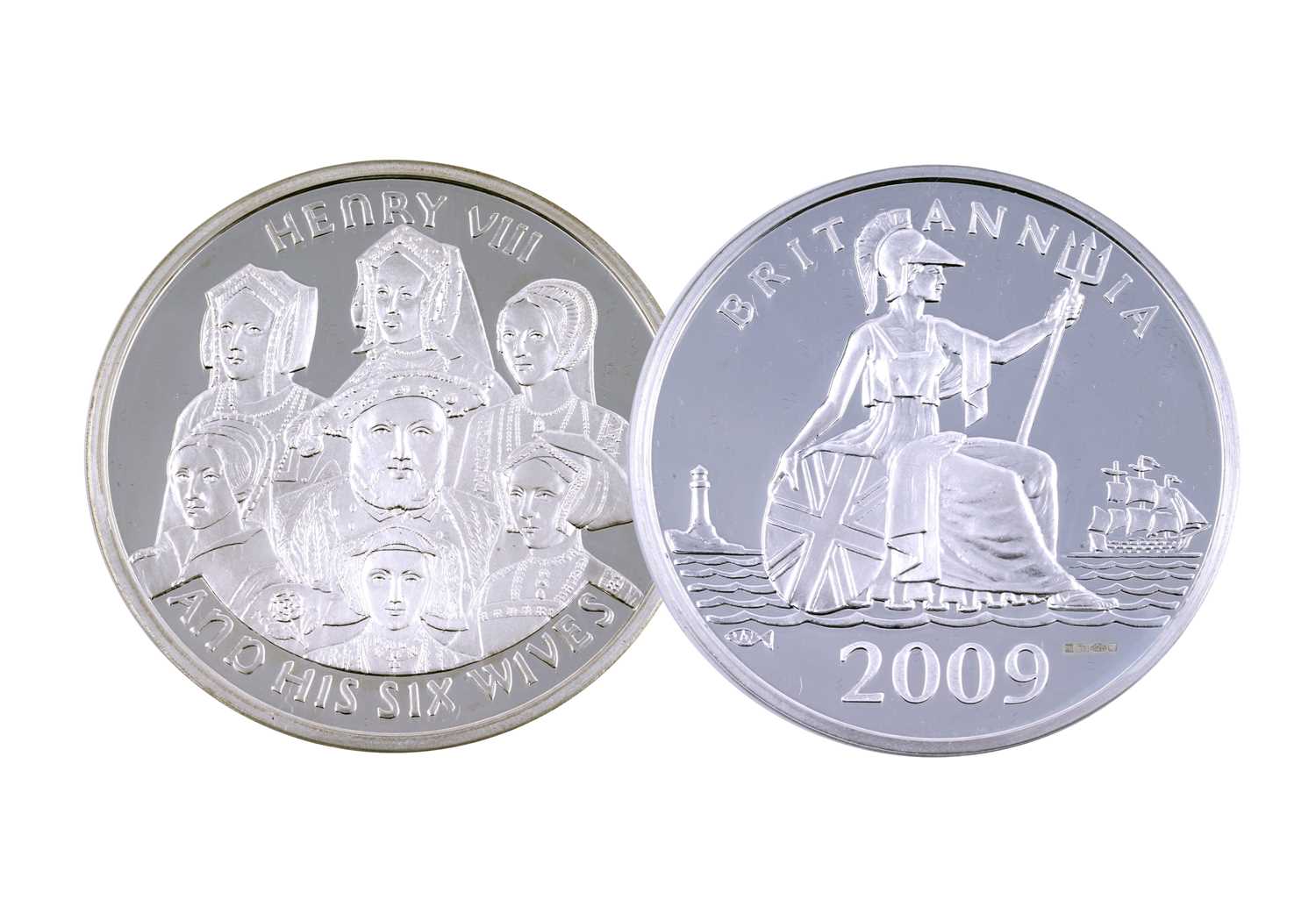 Lot 94 - Westminster Elizabeth II silver Henry VIII 5oz Britannia