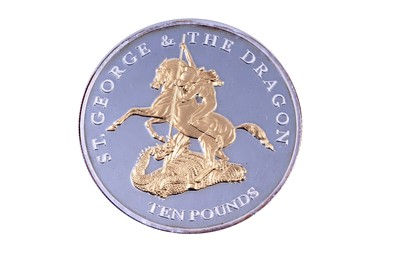 Lot 95 - Westminster Elizabeth II silver St George and the Dragon 5oz Proof Coin