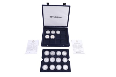 Lot 103 - Seventeen Westminster Elizabeth II silver Queen Elizabeth II 80th Birthday Medallions