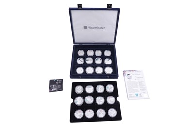 Lot 106 - Twenty-four Royal Mint London 2012 Celebration of Britain Five-Pound Silver Proof Collection