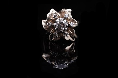 Lot 258 - A mid-20th Century diamond cocktail ring
