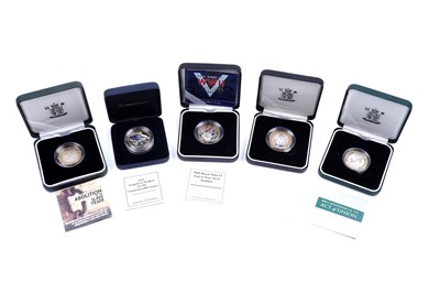 Lot 113 - Five Royal Mint silver proof two-pound coins