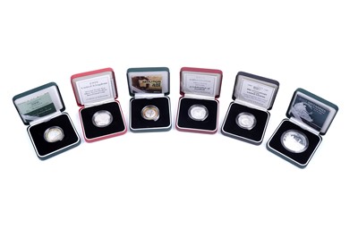 Lot 114 - Six Royal Mint silver proof two-pound coins