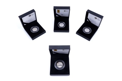 Lot 118 - Four Royal Mint silver proof fifty-pence coins