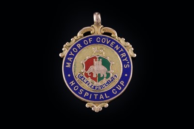Lot 262 - A 9ct gold prize fob medallion; 'Mayor of Coventry's Hospital Cup'