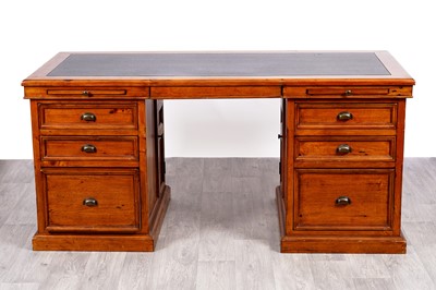 Lot 88 - A Barker and Stonehouse eastern pine pedestal desk