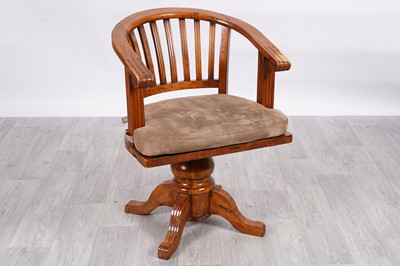 Lot 89 - A Barker and Stonehouse reclaimed wooden office chair