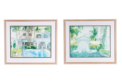 Lot 49 - Elyse – A pair of Mediterranean scenes | watercolour