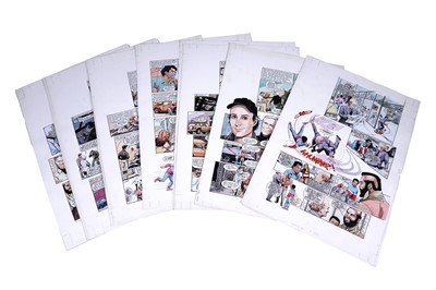 Lot 306 - Twenty original artboards for Look-in’s The A-Team by Maureen and Gordon Gray
