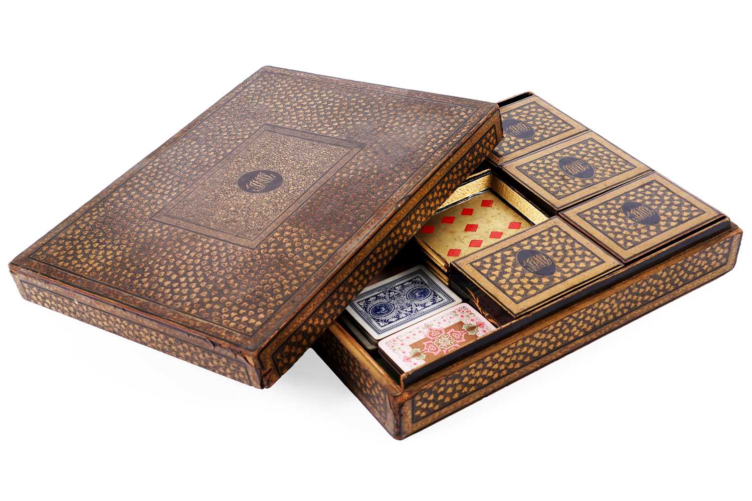 Lot 471 - A 19th Century Chinese lacquered games box