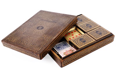 Lot 471 - A 19th Century Chinese lacquered games box