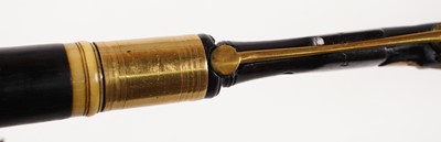Lot 36 - A Reid Northumbrian small pipes; and a set of mahogany bellows with curved arms