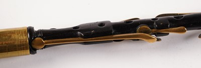 Lot 36 - A Reid Northumbrian small pipes; and a set of mahogany bellows with curved arms