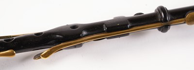 Lot 36 - A Reid Northumbrian small pipes; and a set of mahogany bellows with curved arms