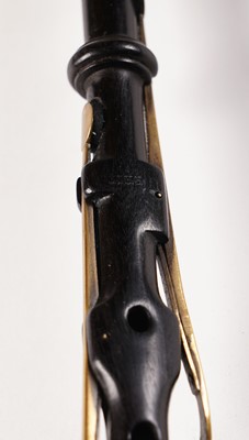 Lot 36 - A Reid Northumbrian small pipes; and a set of mahogany bellows with curved arms