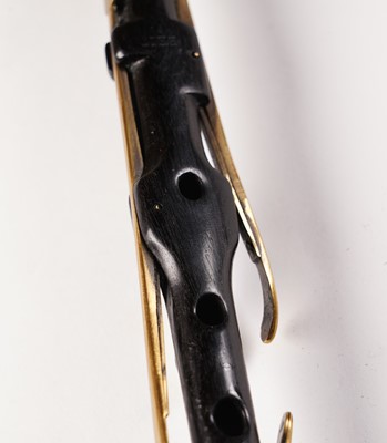 Lot 36 - A Reid Northumbrian small pipes; and a set of mahogany bellows with curved arms