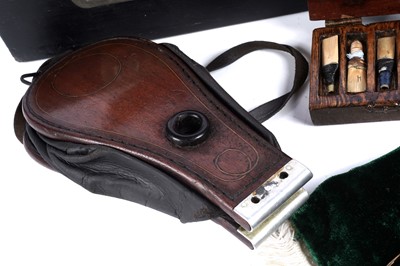 Lot 36 - A Reid Northumbrian small pipes; and a set of mahogany bellows with curved arms