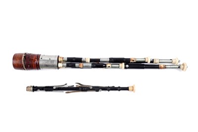 Lot 39 - A Blackwood chanter; and a set of drones