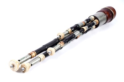 Lot 39 - A Blackwood chanter; and a set of drones