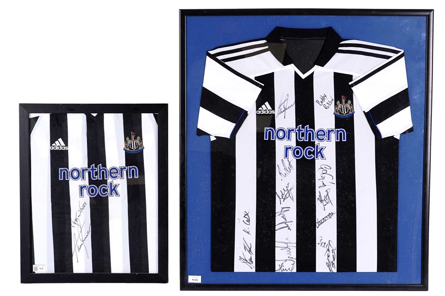 Lot 414 - Two signed Newcastle United shirts