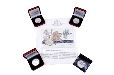 Lot 141 - Five Queen Elizabeth II silver Britannias