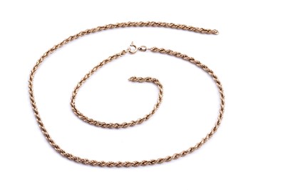 Lot 280 - A 9ct gold rope-twist necklace