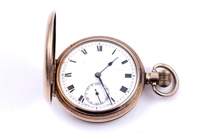 Lot 315 - An early 20th Century hunter gold-plated pocket watch