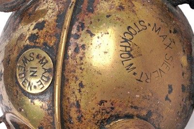 Lot 466 - Two brass carbide lamps; and other items