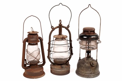 Lot 479 - A collection of seven Tilley lamps