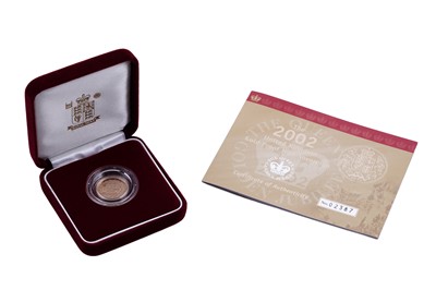 Lot 1 - Royal Mint Queen Elizabeth II gold proof half-sovereign 2002