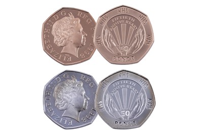 Lot 4 - Royal Mint Queen Elizabeth II 50 Years of the NHS fifty-pence coins