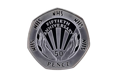 Lot 4 - Royal Mint Queen Elizabeth II 50 Years of the NHS fifty-pence coins