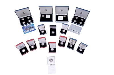 Lot 16 - A selection of mainly Royal Mint Queen Elizabeth II silver proof one-pound coins