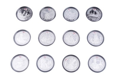 Lot 26 - Royal Mint Queen Elizabeth II Silver Proof History Of The Royal Navy Collection Of Eighteen Coins