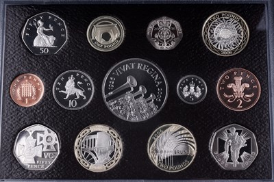 Lot 28 - Nineteen Royal Mint proof coin collection sets; and other coinage