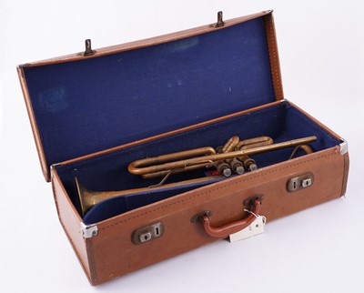 Lot 18 - Two trumpets; and a bugle